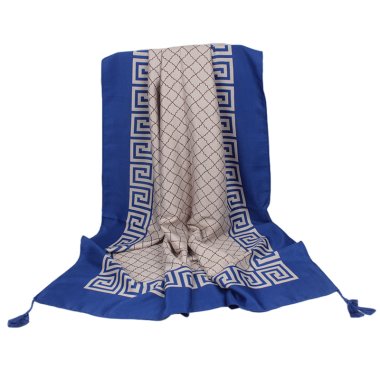Taubenblauer Schal / Tuch kombinieren: 'LV shawl' (Damen, Schal / Tuch,  blau, Bilder)